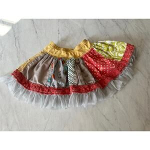 Persnickety Yellow Coral Multi-Print Tulle Skirt 4 bohemian Floral polka dot